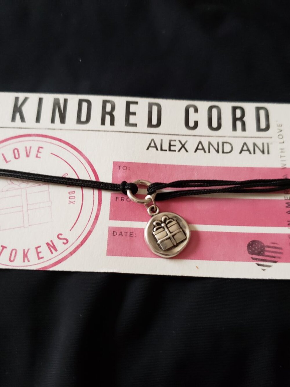 ☮️ Alex and Ani Kindred Cord “Gift Box” Bracelet NWT Charm   #12